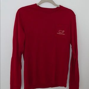 Red Long-Sleeve Vineyard Vines Tee